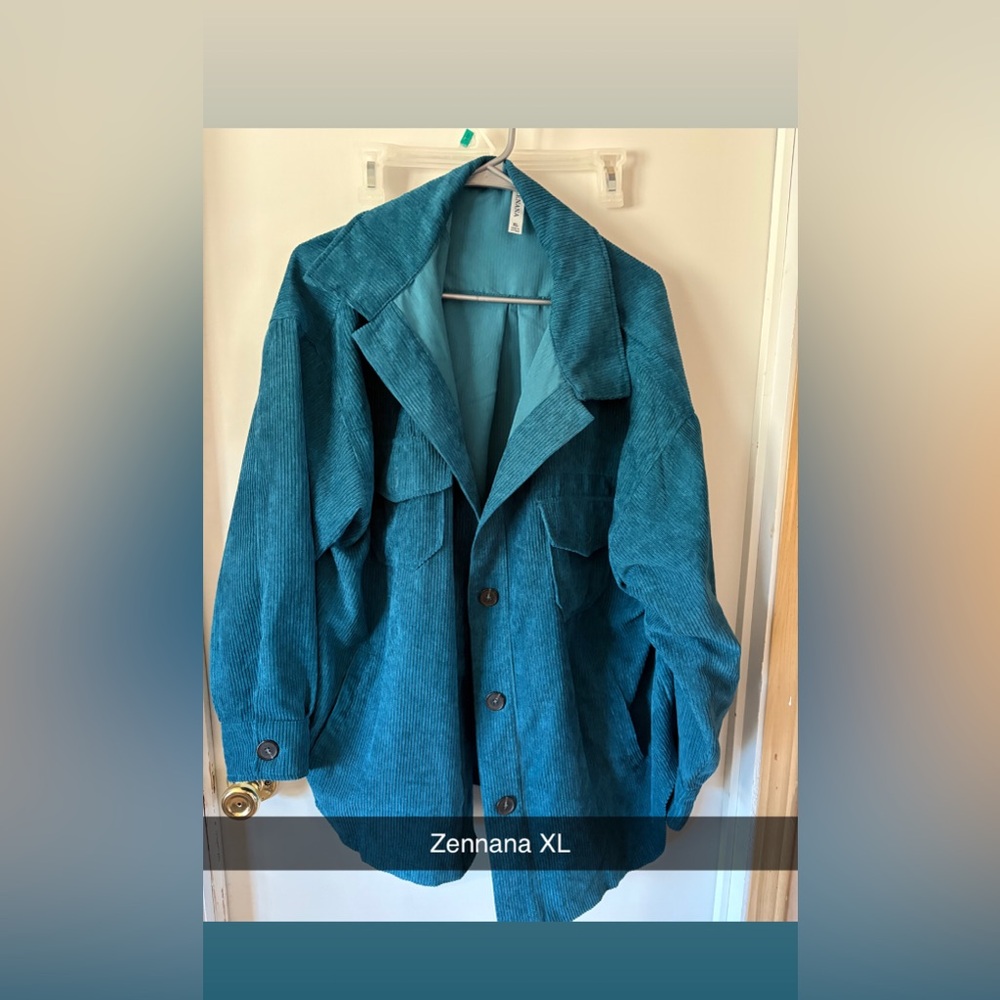 Zenana Outfitters Teal Jacket